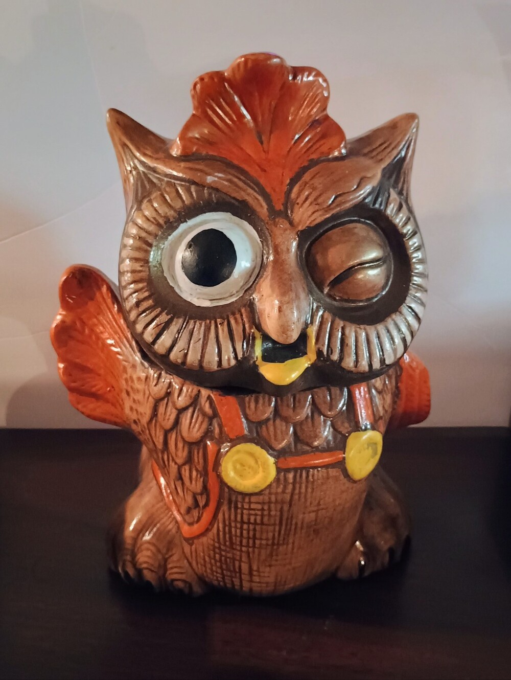 Vintage Kitsch Owl Cookie Jar